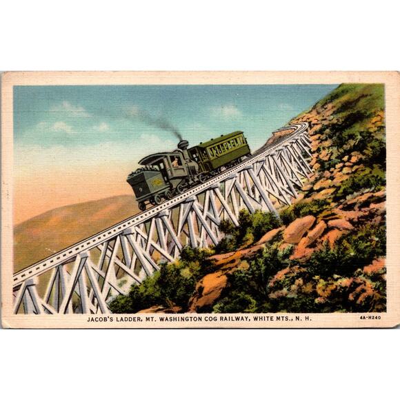 None and/or Unknown Other - Jacob's Ladder Mt. Washington White Mts. NH 1934 Vintage Postcard SPF5